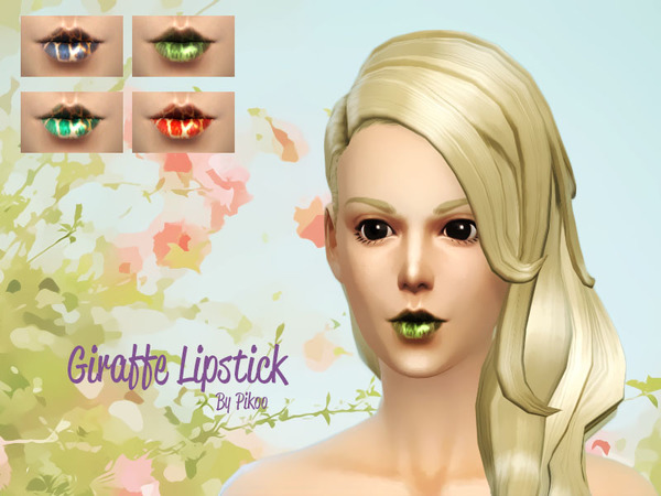  The Sims Resource: Giraffe Lipstick by Pikoo
