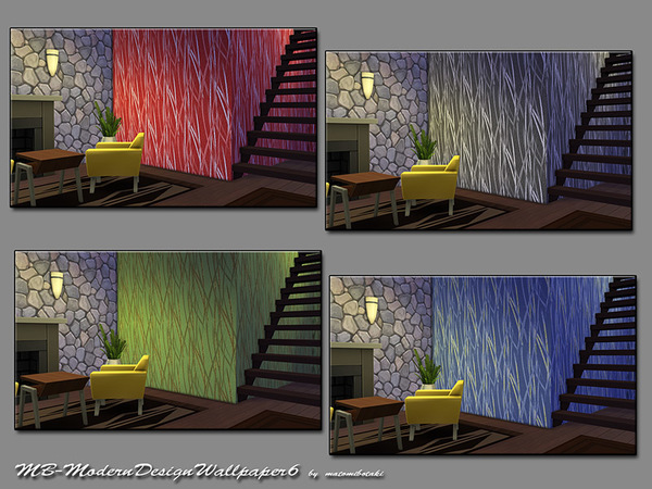  The Sims Resource: Modern Design Wallpaper 6 by matomibotaki