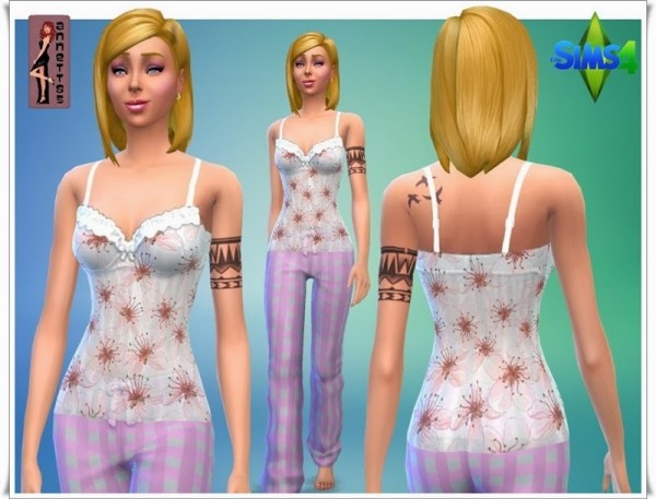  Annett`s Sims 4 Welt: Bra Shirt Flowers