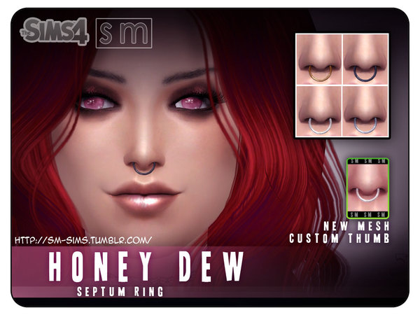  The Sims Resource: Septum Ring Piercing by Screaming Mustard