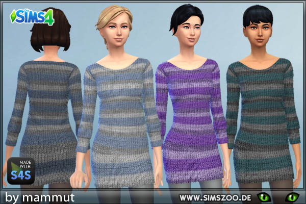  Blackys Sims 4 Zoo: Knit dress by Mammut