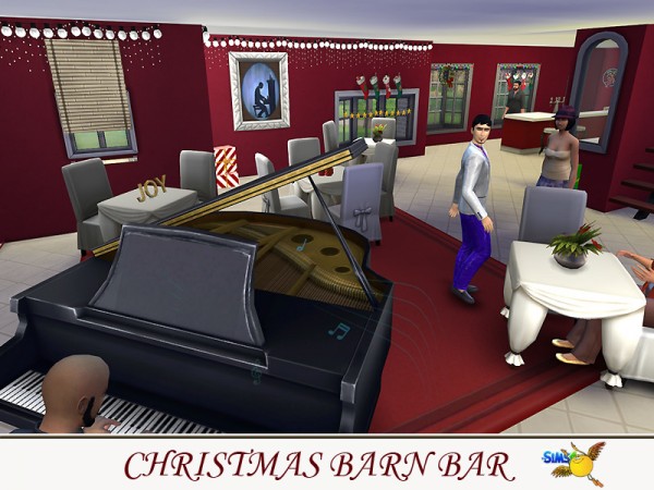  The Sims Resource: Christmas Barn Bar by Evi