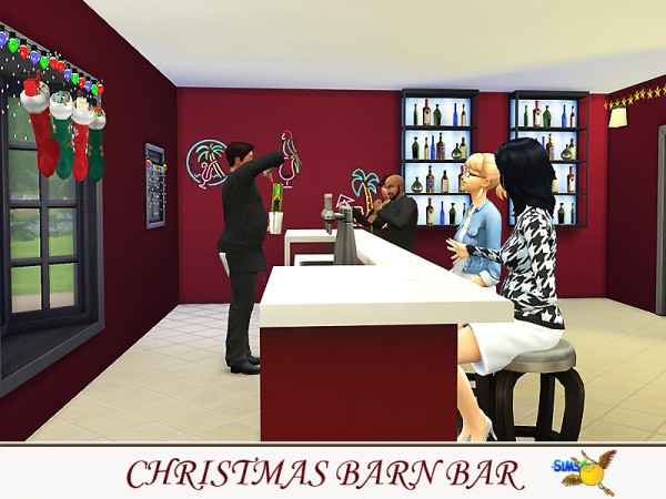  The Sims Resource: Christmas Barn Bar by Evi