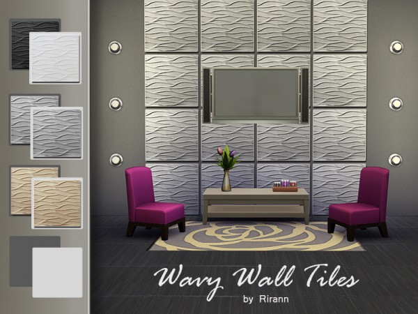  The Sims Resource: Wavy Wall Tiles by Rirann