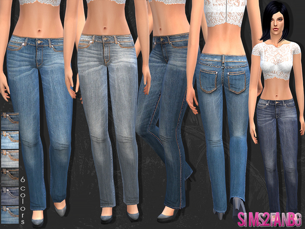  The Sims Resource: Female skinny jeans by Sims2fanbg