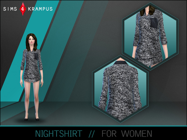 The Sims Resource: Female Nightshirt by SIms4Krampus