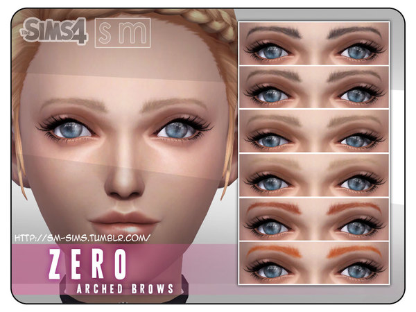  The Sims Resource: Feminine Arched Brows by Screaming Mustard
