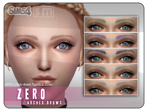  The Sims Resource: Feminine Arched Brows by Screaming Mustard