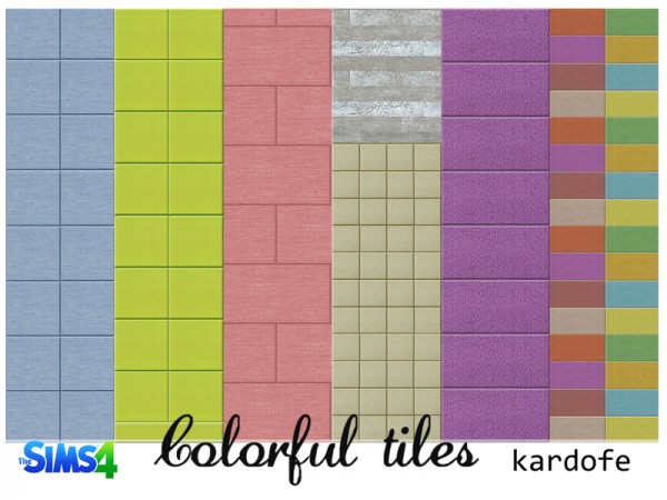  The Sims Resource: Colorful tiles by Kardofe