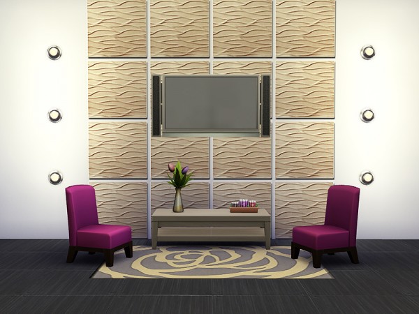  The Sims Resource: Wavy Wall Tiles by Rirann