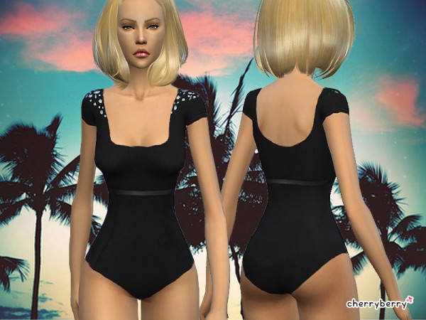  The Sims Resource: Shade swimsuit by CherryBerrySim