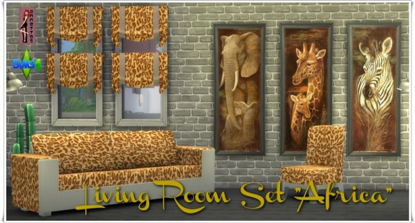  Annett`s Sims 4 Welt: Living Room Set Africa