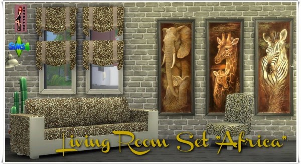  Annett`s Sims 4 Welt: Living Room Set Africa