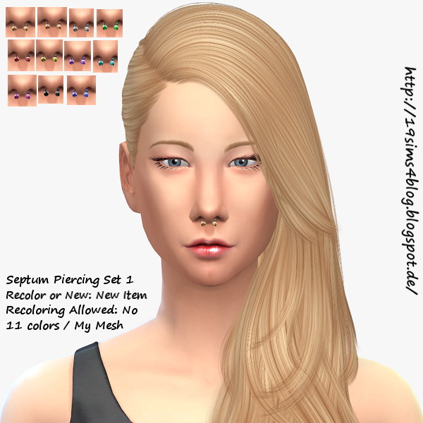  19 Sims 4 Blog: Septum peircing