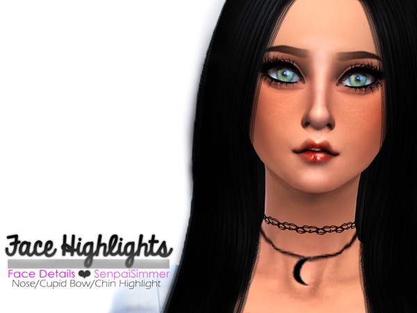 The Sims Resource: Face Highlights by Senpai Simmer