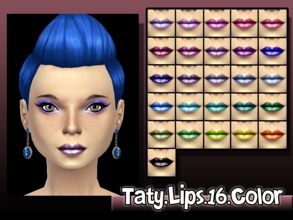  The Sims Resource: Lipstick 16 by Taty