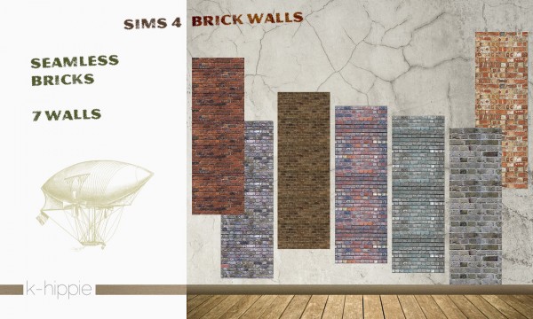  Mod The Sims: 7 Brick Walls   full seamless   volume 01   by Blackgryffin