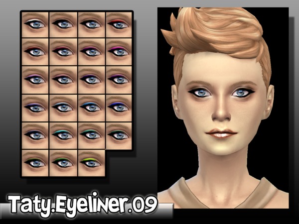  The Sims Resource: Eyeliner 09 by Taty
