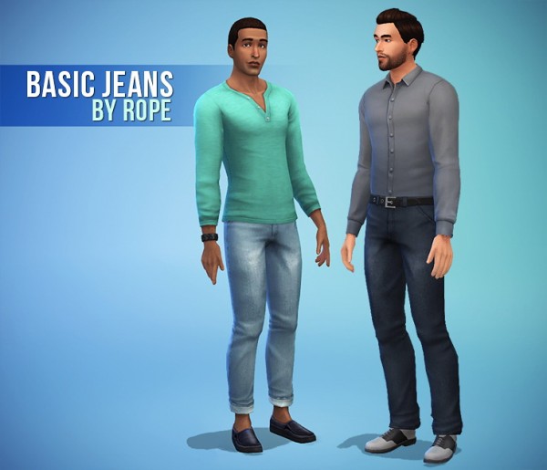  Simsontherope: Basic Jeans and Rolled Jeans