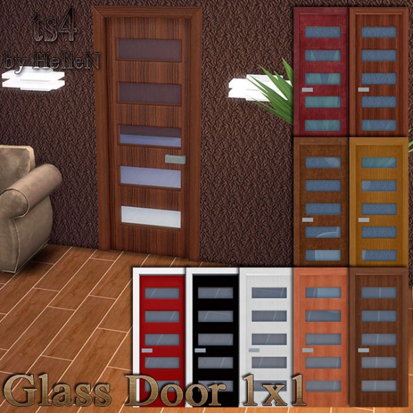  Sims Creativ: Glass door by HelleN