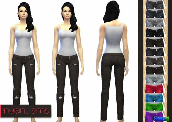  NY Girl Sims: Balmain Destroyed Stretch Jeans