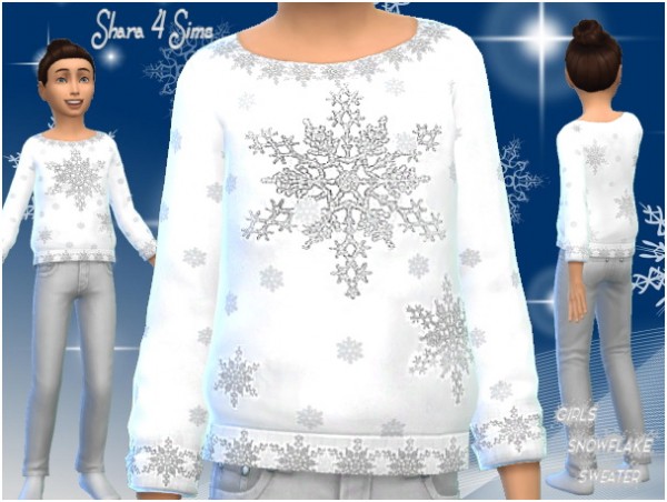  Shara 4 Sims: Girls snowklake sweater