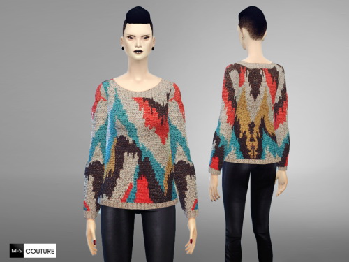  MissFortune Sims: Color Pop Sweater