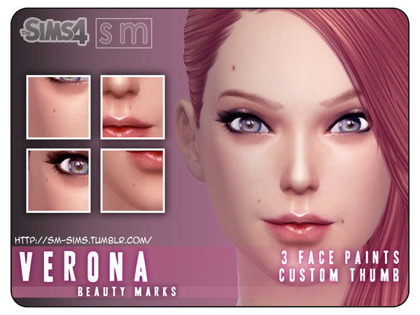  The Sims Resource: Verona Beauty Marks by Screaming Mustard