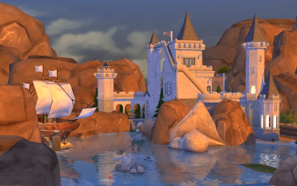 Mod The Sims: Mermaid loved castle, 2 sizes available by Artrui