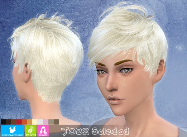 NewSea J082 Soledad hairstyle for female • Sims 4 Downloads