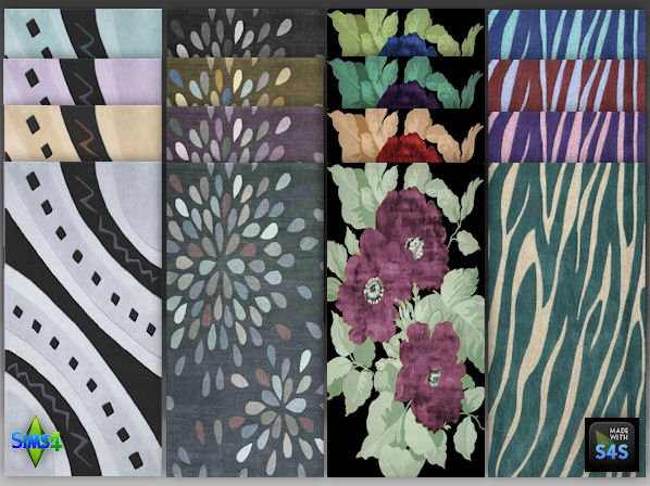 Arte Della Vita: 4 rug sets in 4 different colors