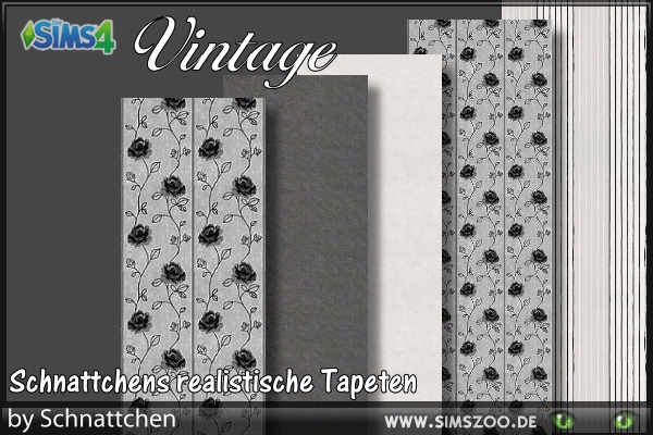  Blackys Sims 4 Zoo: Vintage walls by Schnattchen