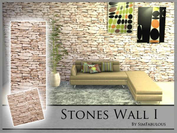  The Sims Resource: Stones Wall by SimFabulous
