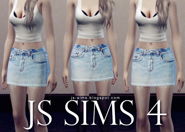 JS Sims 4: Denim Skirts