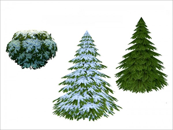  Sims by Severinka: Winter covered tree
