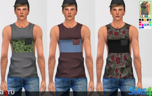  A3RU: LumiaLover Sims ‘Muscle Shirt’ Re colours.