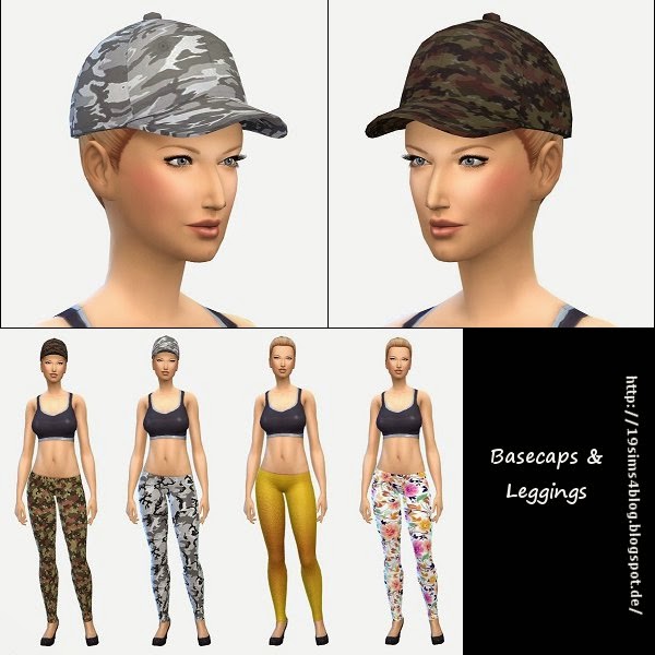  19 Sims 4 Blog: Basecaps & Leggings