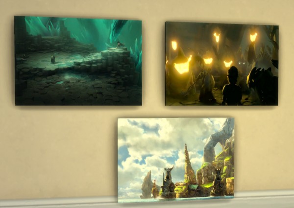  Mod The Sims: How to Train Your Dragon Wall Art by KisaFayd