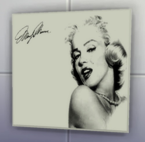  Amberlyn Designs Sims: Marilyn Monroe paintings