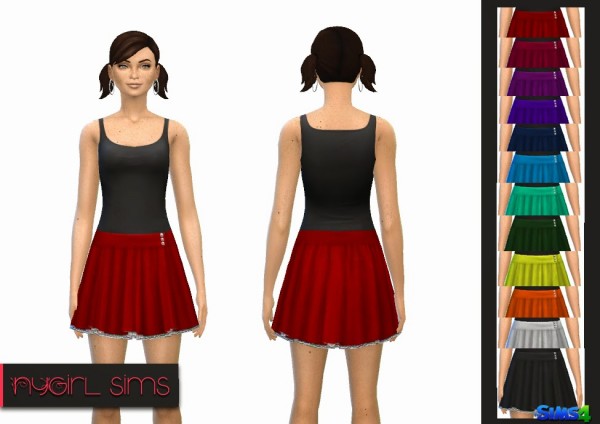  NY Girl Sims: Pleated Skirt with Petticoat