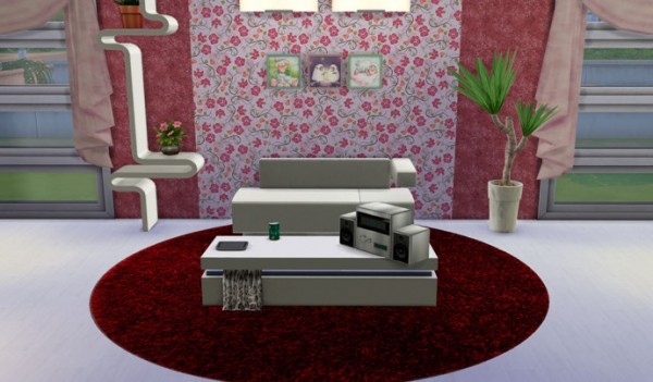  Sims Creativ: Floral wallpaper by HelleN