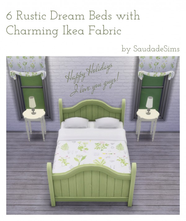  Saudade Sims: 6 Rustic dream beds withm charming IKEA fabric