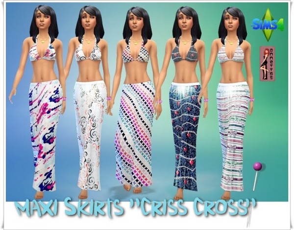  Annett`s Sims 4 Welt: Maxi Skirts Criss Cross