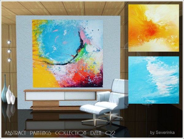  Sims by Severinka: Abstract paintings collection DZEN 01