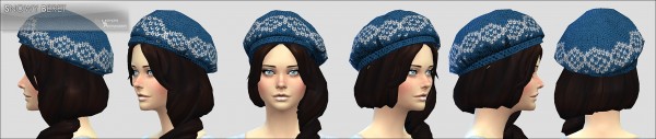  Mod The Sims: Snowy Beret  2 styles / 8 colors by Vampire aninyosaloh