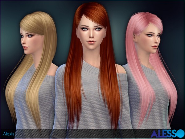  The Sims Resource: Alexis hair by Alesso