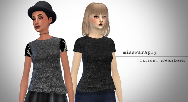  Miss Paraply: Funnel short sleeve sweater