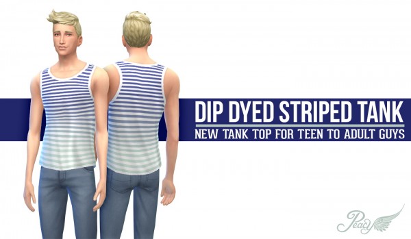  Simsational designs: Dip Dyed Striped Tank