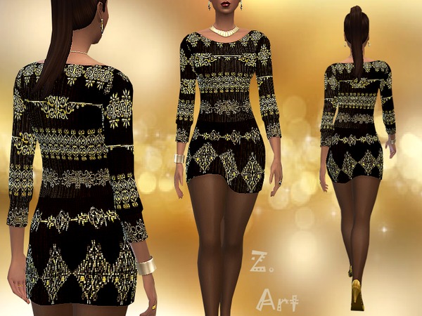  The Sims Resource: Oriental dress by Zuckerschnute20