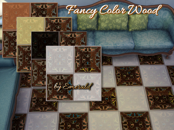  The Sims Resource: Fancy Color Wood by Emerald